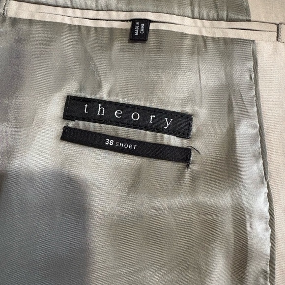 Theory blazer jacket 2 button tan cream size 38 short MENS - Picture 9 of 15